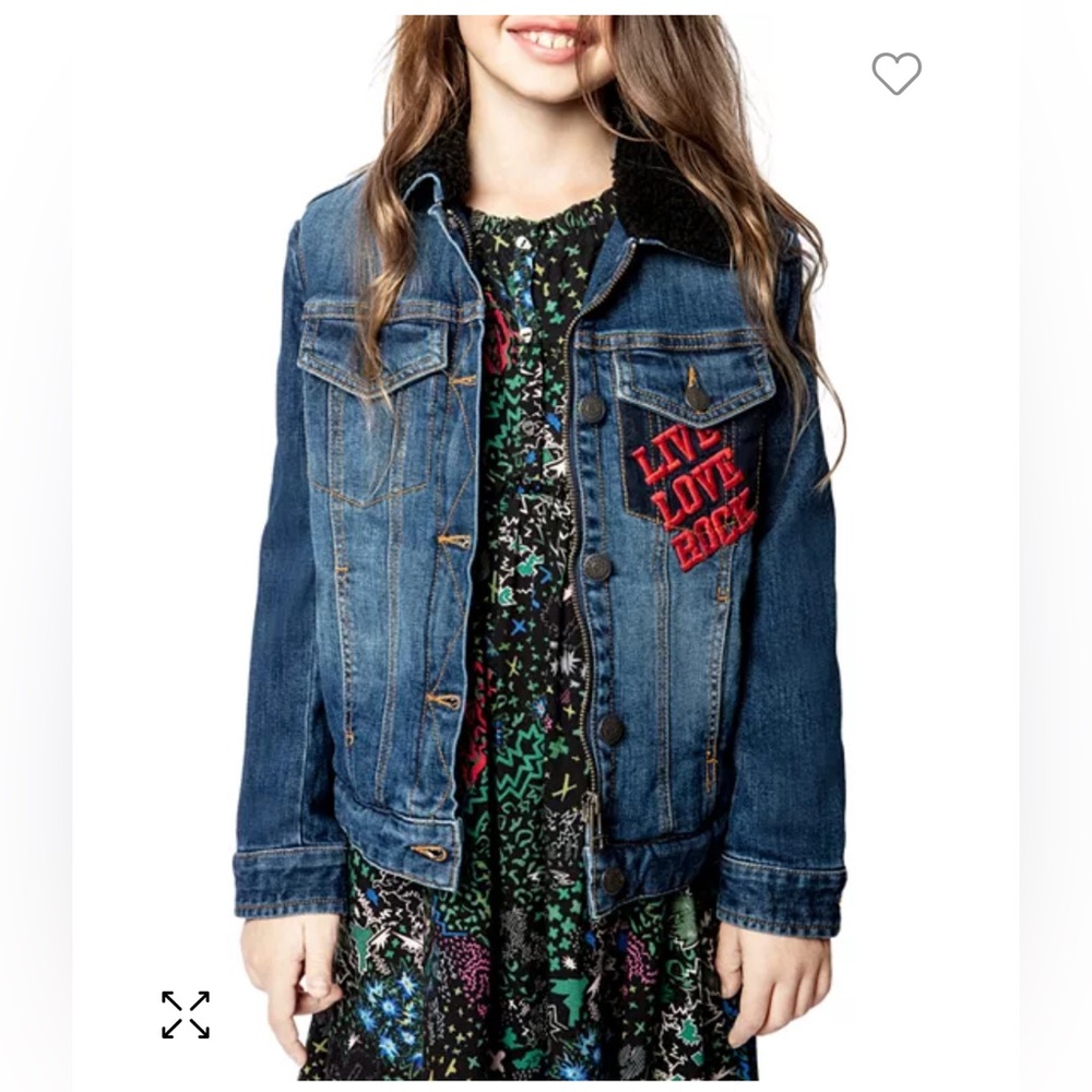 NWT Zadig & Voltaire
Girls' Alex Cotton Blend Trucker Jacket